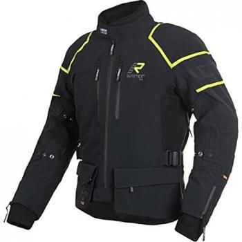 Rukka Exegal Gore-Tex - Chaqueta textil para moto, color negro/amarillo 58