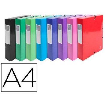 Carpeta de Proyecto Exacompta Iderama Cartón Lustrado Plastificado DIN A4 Lomo 80 mm Colores Surtidos