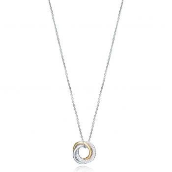 Collar Viceroy Elegant de Plata de Ley con Anillas Entrelazadas y Circonitas