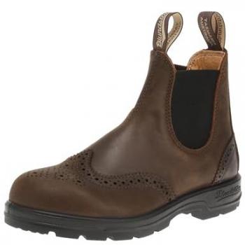 Botas Chelsea Clásicas Blundstone #2444 de Cuero Antiguo Marrón con Diseño Brogue
