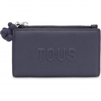 Cartera de mujer Tous Brenda pequeña azul marino, modelo 2002105633, tipo billetera