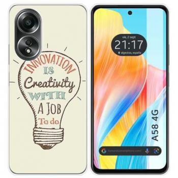 Funda de Silicona para Oppo A58 4G con Diseño Creativo y Dibujos