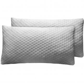 Pikolin Home - Pack de 2 almohadas visco copos ergonómica transpirable ideal para dormir de lado o boca arriba de firmeza media