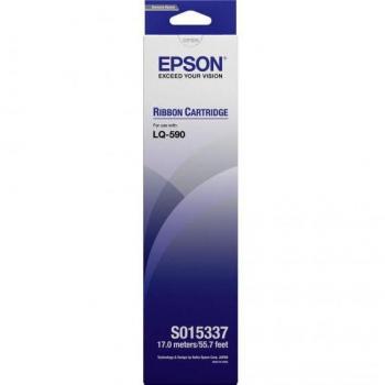 Epson S015337 LQ-590 Black Fabric Ribbon Cartridge