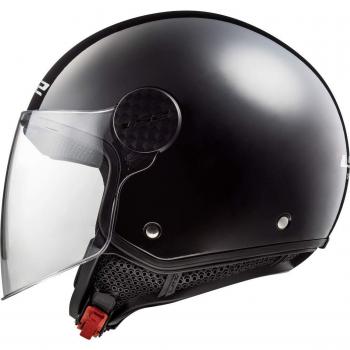 LS2 Casco Jet Sphere negro barnizado talla XL