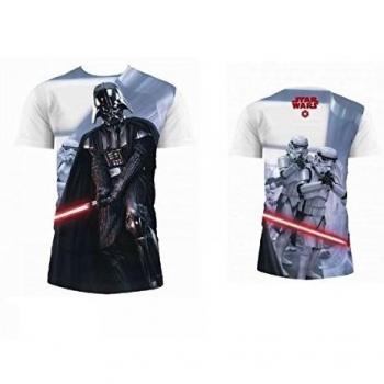 Camiseta blanca Vader y Stormtrooper. Talla: XXL