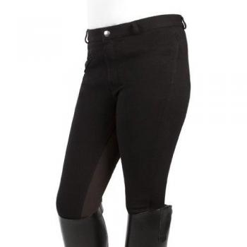 Pfiff - Pantalones de equitación con culera para niños, color Negro
