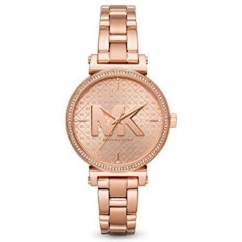 Michael Kors Reloj Analogico para Mujer de Cuarzo con Correa en Acero Inoxidable MK4335, Dorado Rosa
