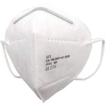 Mascarilla EPI GF3- Mascarillas de Protección Personal FFP2 NR 95% de efectividad, Filtración Multicapa, 4 Capas, Talla Única, Paquete de 10