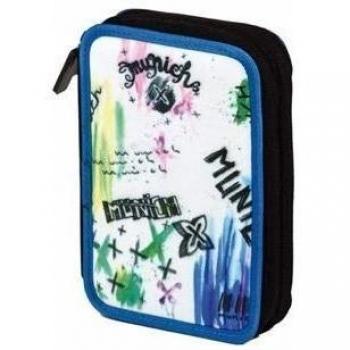 BOLSO ESCOLAR PORTALAPICES COPYWRITE MUNICH AQUAREL CASE 2 ZIPS 21X15 CM