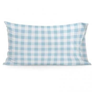 Funda de Almohada Infantil Vichy 50x75 cm 100% Algodón Calidad 150 Azul