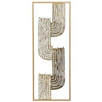 Decoración de Pared Moderna de Hierro Dorado Hecha a Mano 75 x 29 cm Estilo Industrial