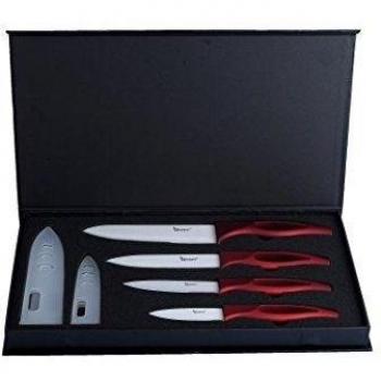 Interfan Best Art Best Start - Set de cuchillos, color blanco y rojo