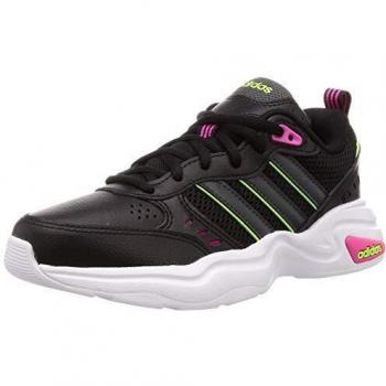 adidas Strutter, Zapatillas Deportivas Mujer, Core Black/Grey Six/Signal Green, 37 1/3 EU