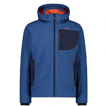 Chaqueta Softshell CMP para hombre con capucha desmontable, color azul, talla 58