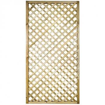 Panel de Celosía Recto Decorativo de Madera 45x180 cm - Cuadros de 4 cm para Jardín y Terraza
