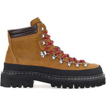 DSQUARED2 Camel Suede Lace-Up Ankle Boots for Men, Size 43