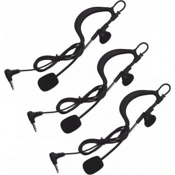 Auriculares con gancho de oreja para árbitro (3 piezas) con puerto de 3.5mm para Vnetphone V4 V6 FBIM, intercomunicador Bluetooth, aptos para motocicleta y fútbol