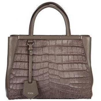 Fendi bolso de mano para compras en piel mujer nuevo petite 2jours ternegroapelo