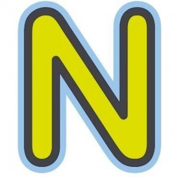 Bebemon BB097 - Letra decorativa, N amarillo