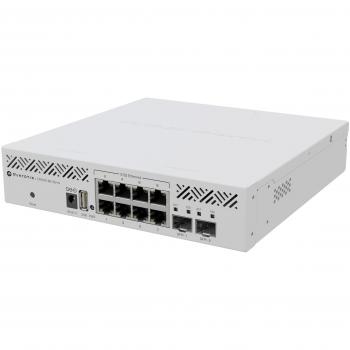 MikroTik CRS310-8G+2S+IN L3 Managed Smart Switch with 8 x 2.5G Ethernet Ports and 2 x SFP+ Slots, Power over Ethernet (PoE)