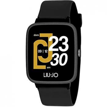 Reloj Inteligente Unisex Liu Jo SWLJ045, Color Negro, Correa de Silicona Negra, Funciones de Smartwatch, Diseño Moderno y Elegante