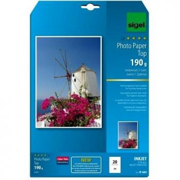 Papel Fotográfico Semibrillante Sigel A4 190 g/m² - Pack de 20 Hojas