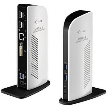 i-tec USB 3.0 HD Base de Conexión 1x DVI 1x GLAN Ethernet 2x USB 3.0 4x USB 2.0 1x USB-B 3.0 1x Audio Entrada/Salida para Windows MacOS ChromeOS Linux Android