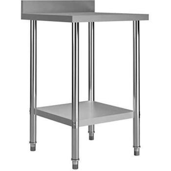 vidaXL Kitchen Work Table with Backsplash 60x60x93 cm Stainless Steel