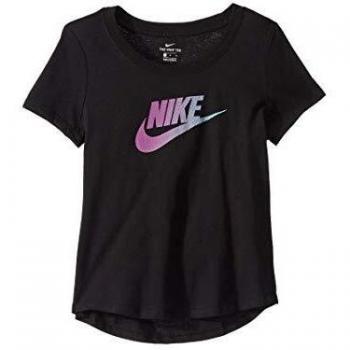 NIKE Sportswear Camiseta, Niñas, Black, L