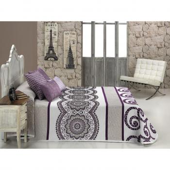 Textilia Colcha cubrecama, para Cama de 135 cm, 235 x 270 cm, Lila