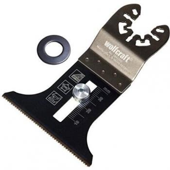 WOLFCRAFT 3842000 (L) hoja de sierra de inmersión con tope de profundidad PRO, BiM, recto, para tableros plastificados, metales no férreos PACK 1, 0 W, 0 V, negro, 65 mm