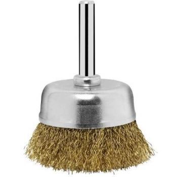 Bosch 2 609 256 516 - Cepillo de vaso para taladradoras, alambre ondulado, latonado, 50 mm