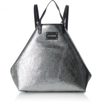 Love Moschino - Borsa Glitters Pu Argento, Bolsos mochila Mujer, Plateado