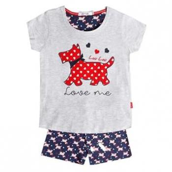 Pijama corto para niña con detalles bordados Lou Lou Love Me de Admas