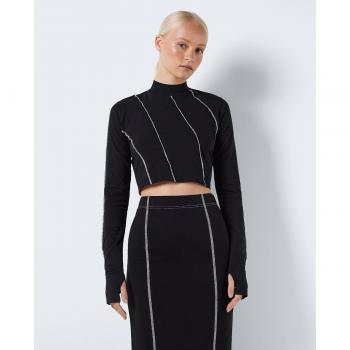 Top de mujer Noisy May de manga larga y cuello perkins