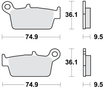 Juego de pastillas de freno TRW MCB575RSI, tipo: pastillas de freno, características: no aptas para uso en carretera (Keine Strassenzulassung), diseño optimizado para rendimiento y durabilidad