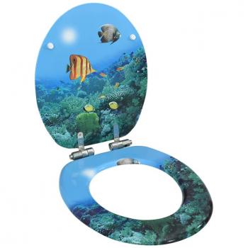Tapa de inodoro de cierre suave MDF con diseño de fondo marino multicolor