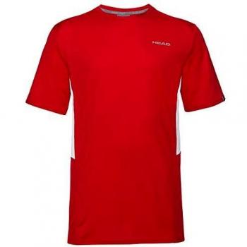 Head Club Tech T-Shirt M Camisetas, Hombre, Rojo, Large