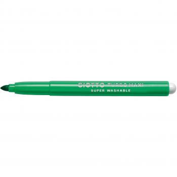 Rotulador Giotto Turbo Maxi - 5 mm - Color verde claro - Caja 12 ud
