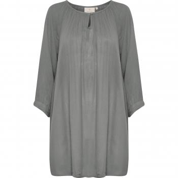KAFFE Amber Women's Crinkle Tunic in Gray, Size 40