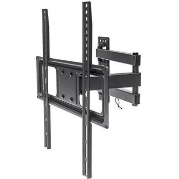 Manhattan 461320 Universal Basic LCD Full-Motion Wall Mount, Holds One 32 to 55 Flat-Panel or Curved TV up to 35 kg