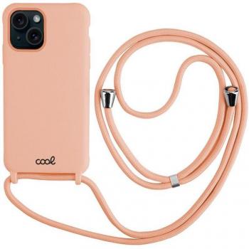 Funda para iPhone 15 con Cordón Liso en color Rosa