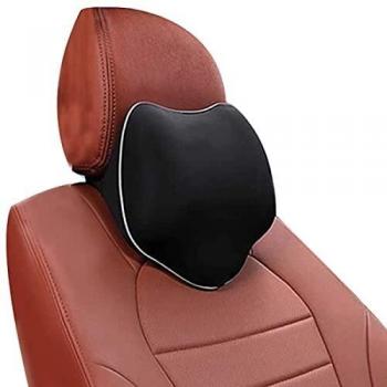 ZATOOTO Reposacabezas Coche - Cojines para Conductores, Cojin Asiento Coche Espuma de Memoria Negro