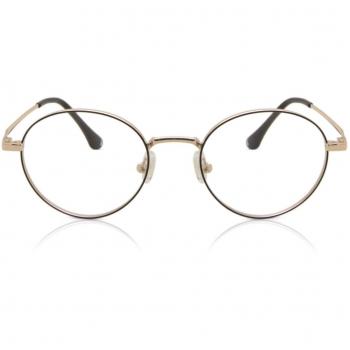 Oval Montura Completa Metálico Dorados Gafas Recetadas Anti-Azules para Hombre - SmartBuy Collection