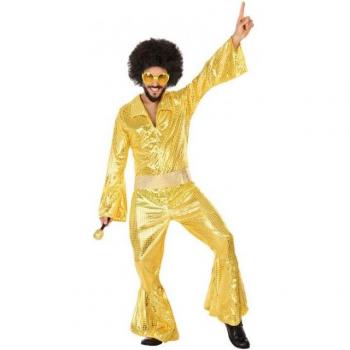 Disfraz de Disco Dorado para Hombre - 2 Piezas, Talla XL