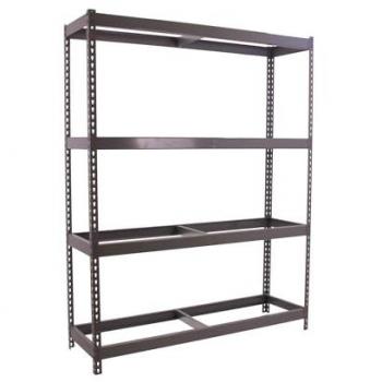 Estantería Metálica ECOFORTE 1806-4 Gris, 60x180 cm, Carga Máxima 400 kg por Balda, Kit de Acero