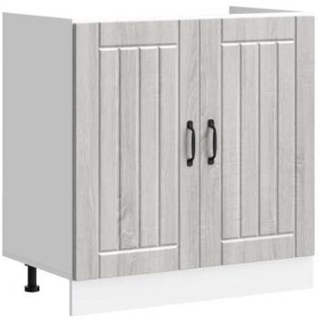 Armario Bajo Lavabo Lucca en Madera Compuesta Sonoma Gris