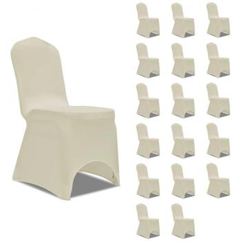 Funda de silla elástica 18 unidades color crema