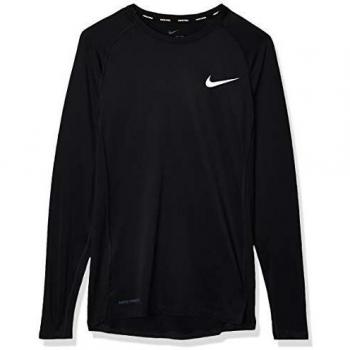 NIKE M NP Top LS Tight Camiseta de Manga Larga, Hombre, Black/White